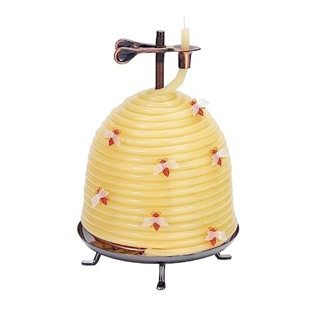 Candle by the Hour 120-Hour Beehive Candle, Eco-friendly Natural Beeswax with Cotton Wick