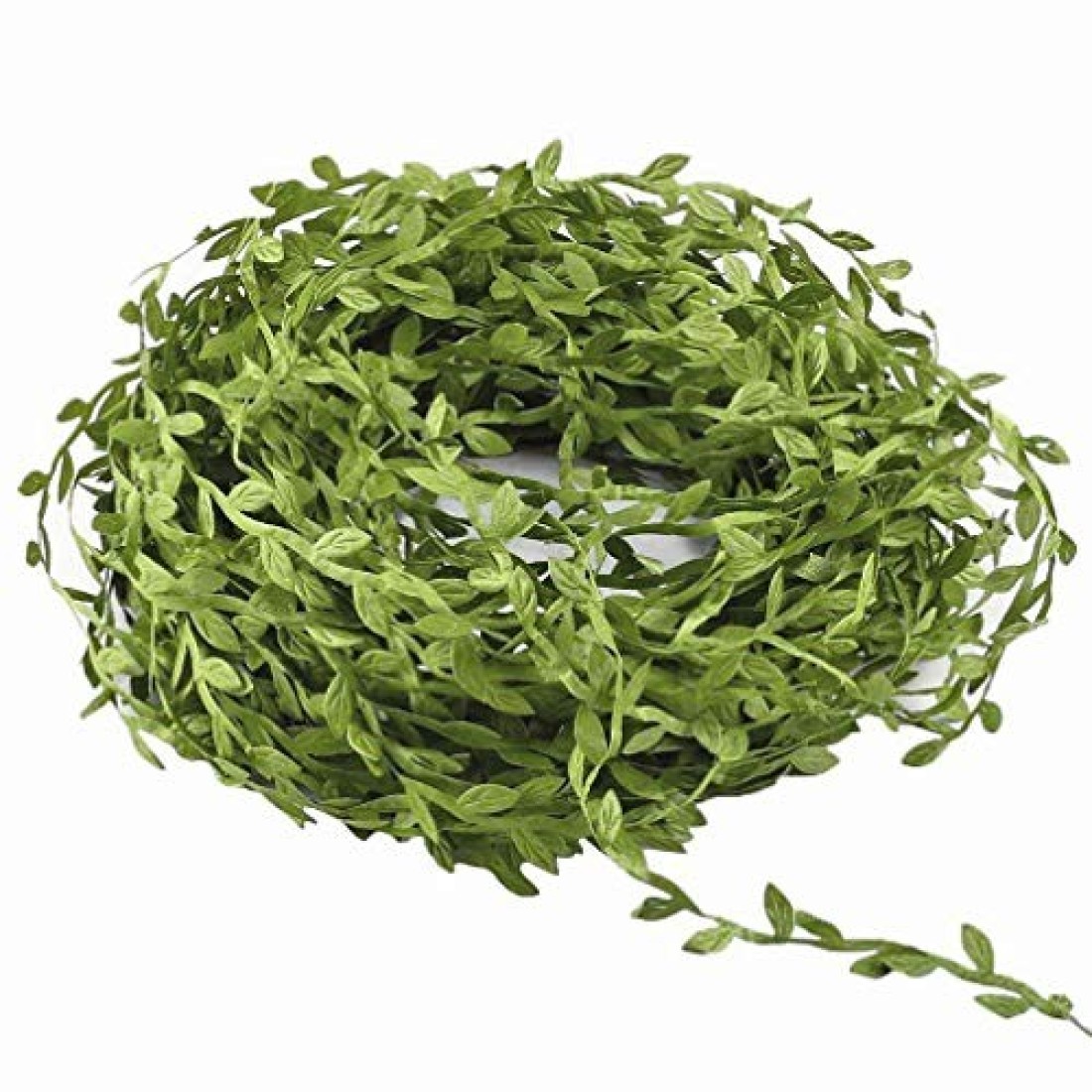 LZXD 132 Ft Artificial Vines Leaf Ribbon,Artificial Eucalyptus Leaf Green Garland Leaves DIY Wreath Foliage Green Decorative Wreath Accessory Wedding Decorations Party Wreaths Wall Crafts Party D&eacute;cor