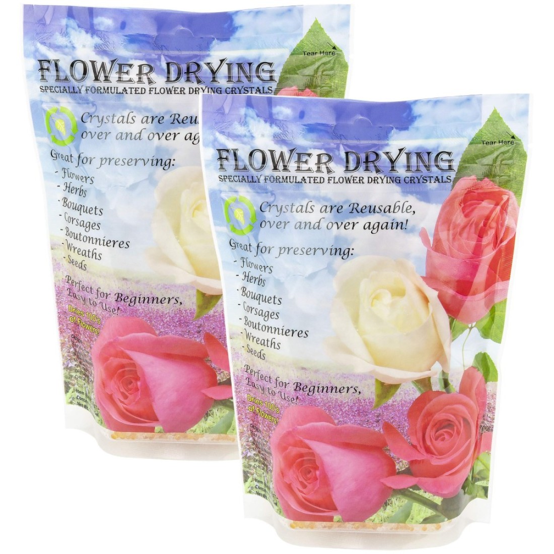 Silica Gel Flower Drying Crystals Silica Gel for Drying Flowers Flower Preservation White Orange Silica Crystals Silica Gel for Preserving Wedding Flowers 15 Pounds Pack of 2