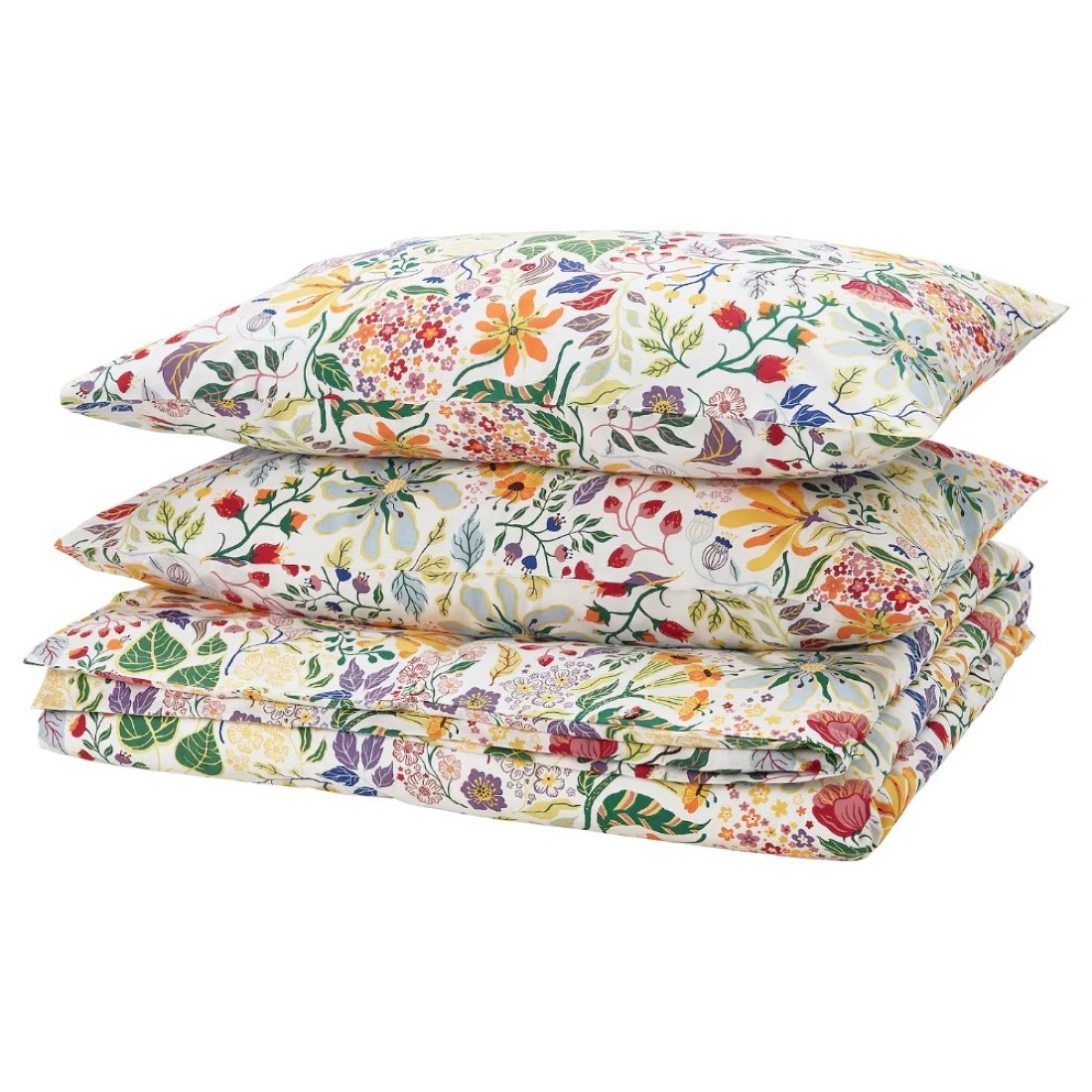 Duvet Cover And 2 Pillowcases Multicolour/Floral Pattern 240X220/50X80cm