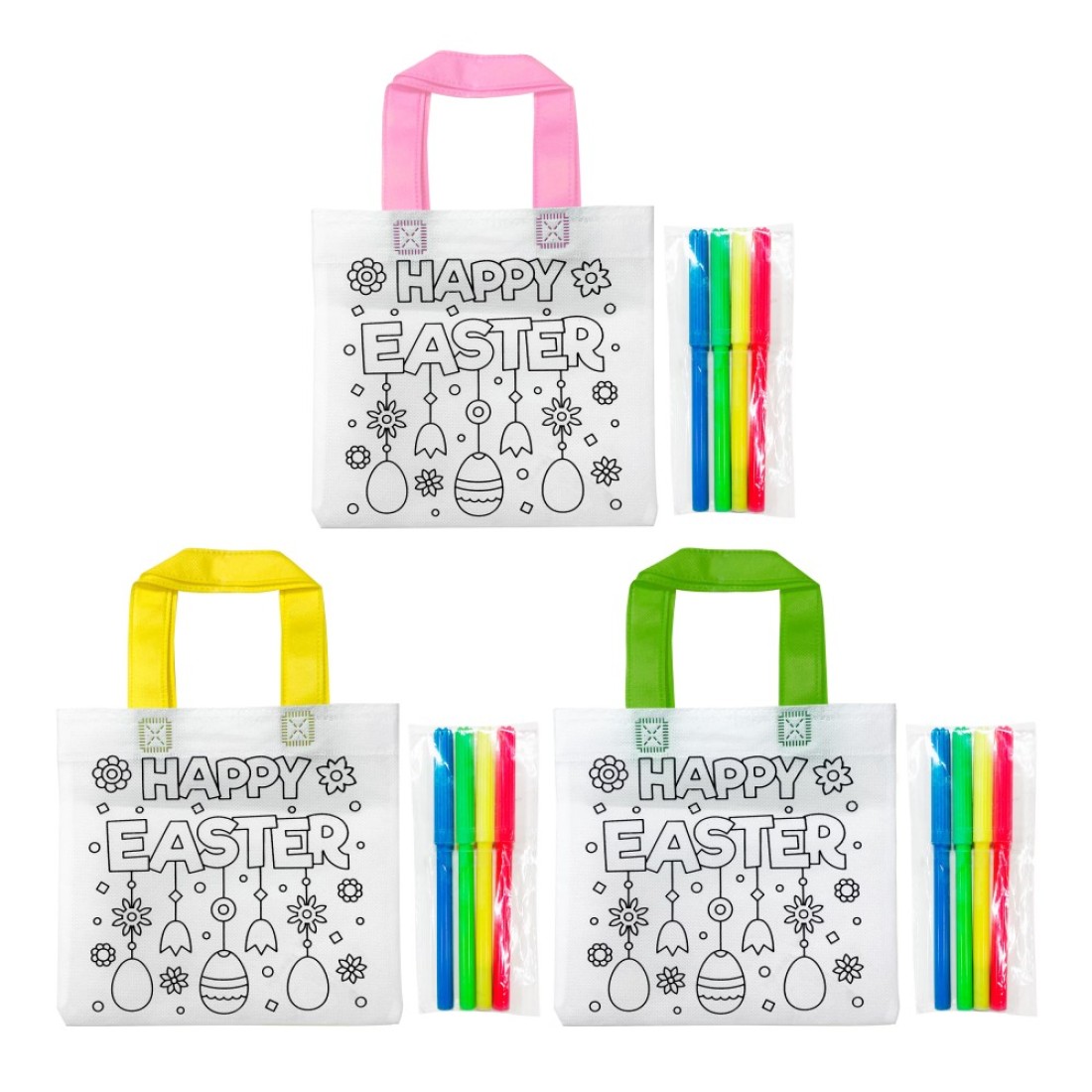 Easter DIY Painting Bags Assorted 20.5x19.8cm