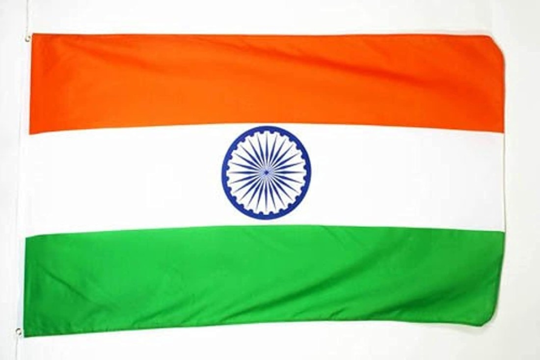 AZ FLAG - India Flag - 2x3 Ft - Light Polyester Indian Banner with Two Brass Eyelets - Fade Resistant - Vivid Colors - 2&#39; x 3&#39; Feet - 90x60 Cm