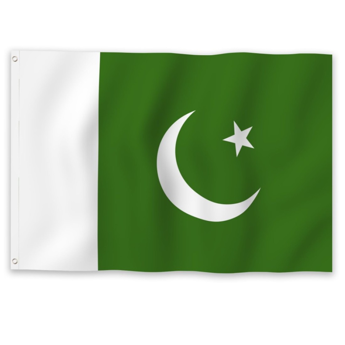 YongFoto Pakistan Flag 2.5x4ft Pakistani Flags Banner for Outdoor Celebrations Home Garden Porch Party Decoration Flags with 2 Sturdy Grommets Precision Machine Stitched