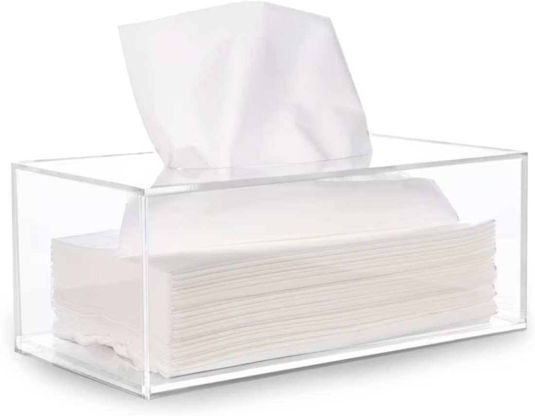 Acrylic Tissue Holder Box Clear