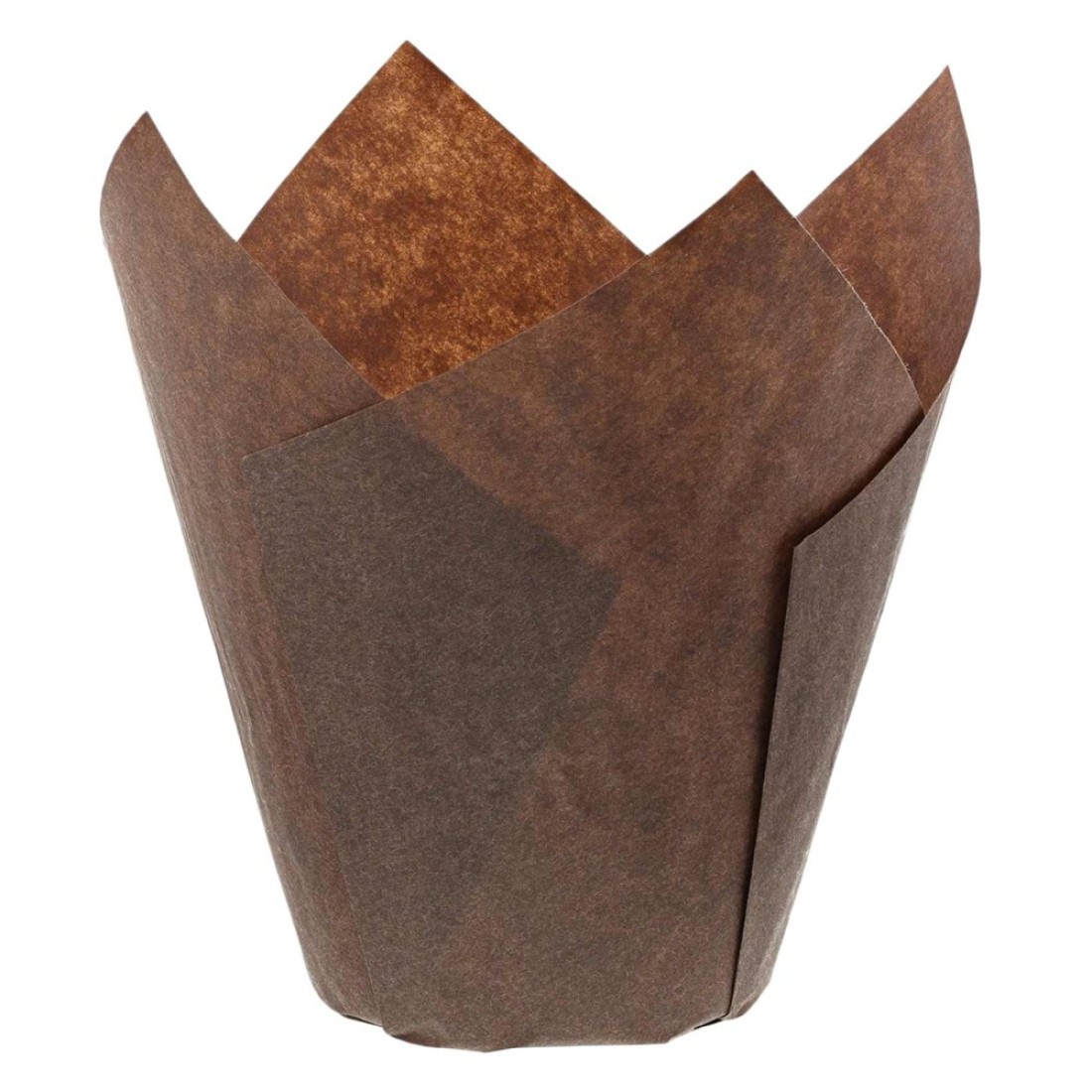 Fun Festive Tulip Baking Cups Brown 50x95mm 20 PCS