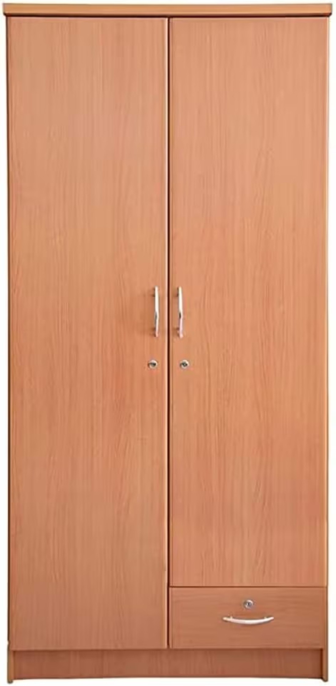 Karnak 2 Door Wooden Wardrobe, Cabinet With 1 Lockable Drawer Perfect Modern Stylish Good Quality, Beige