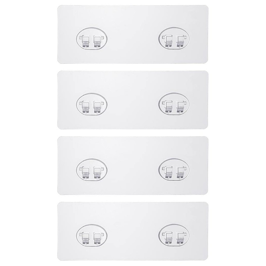 Conworld 4 Packs Shower Caddy Adhesive Replacement, Strong Sticky Heavy-duty Wall Adhesives Nail Free Transparent Adhesive Pad, Adhesives Hook for Shower Caddy, Bathroom Storage Shelves