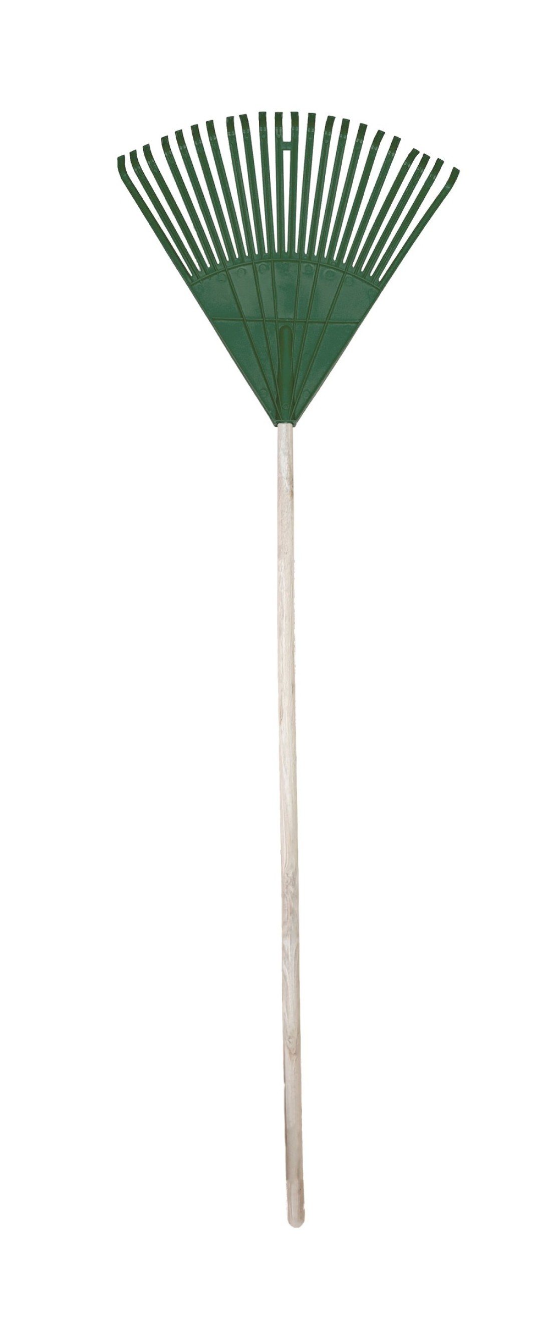 Egardenkart Store Garden Leaf Rake Pvc/Wooden Handle 22 Teeth (Green)
