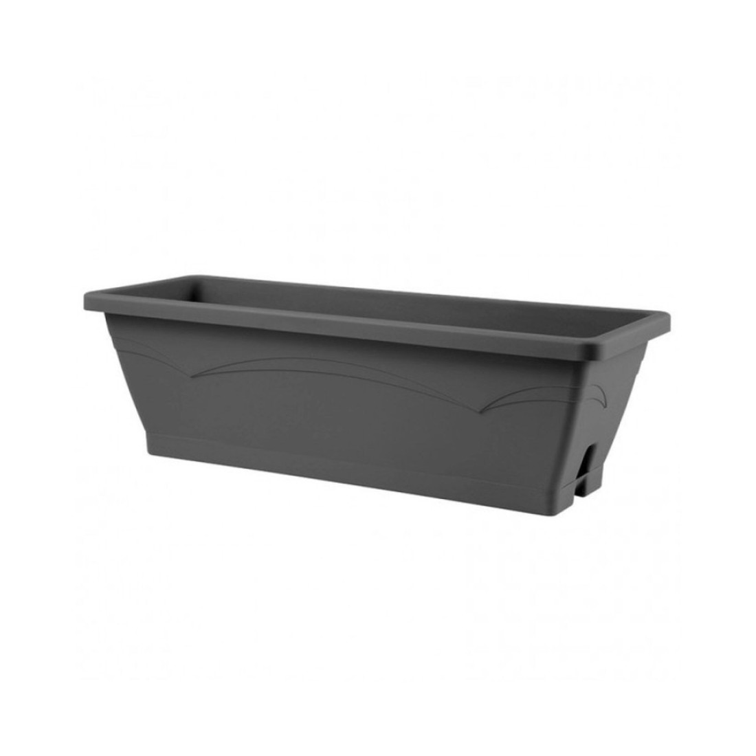 EDA Melody Planter With Tray Grey 40x18x15cm