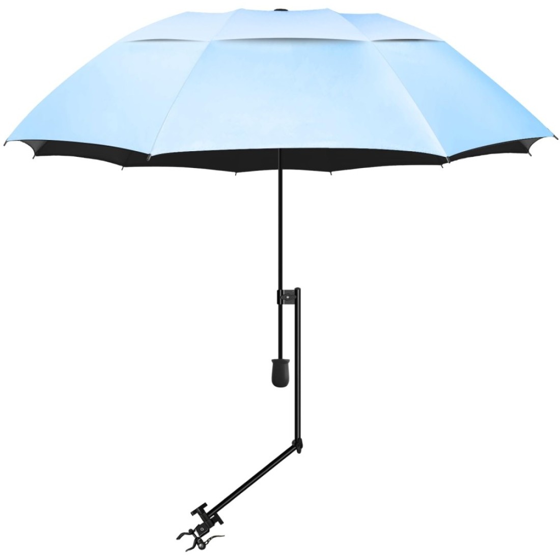XLINGZA UPF 50+ Beach Umbrella with Adjustable Universal Clamp