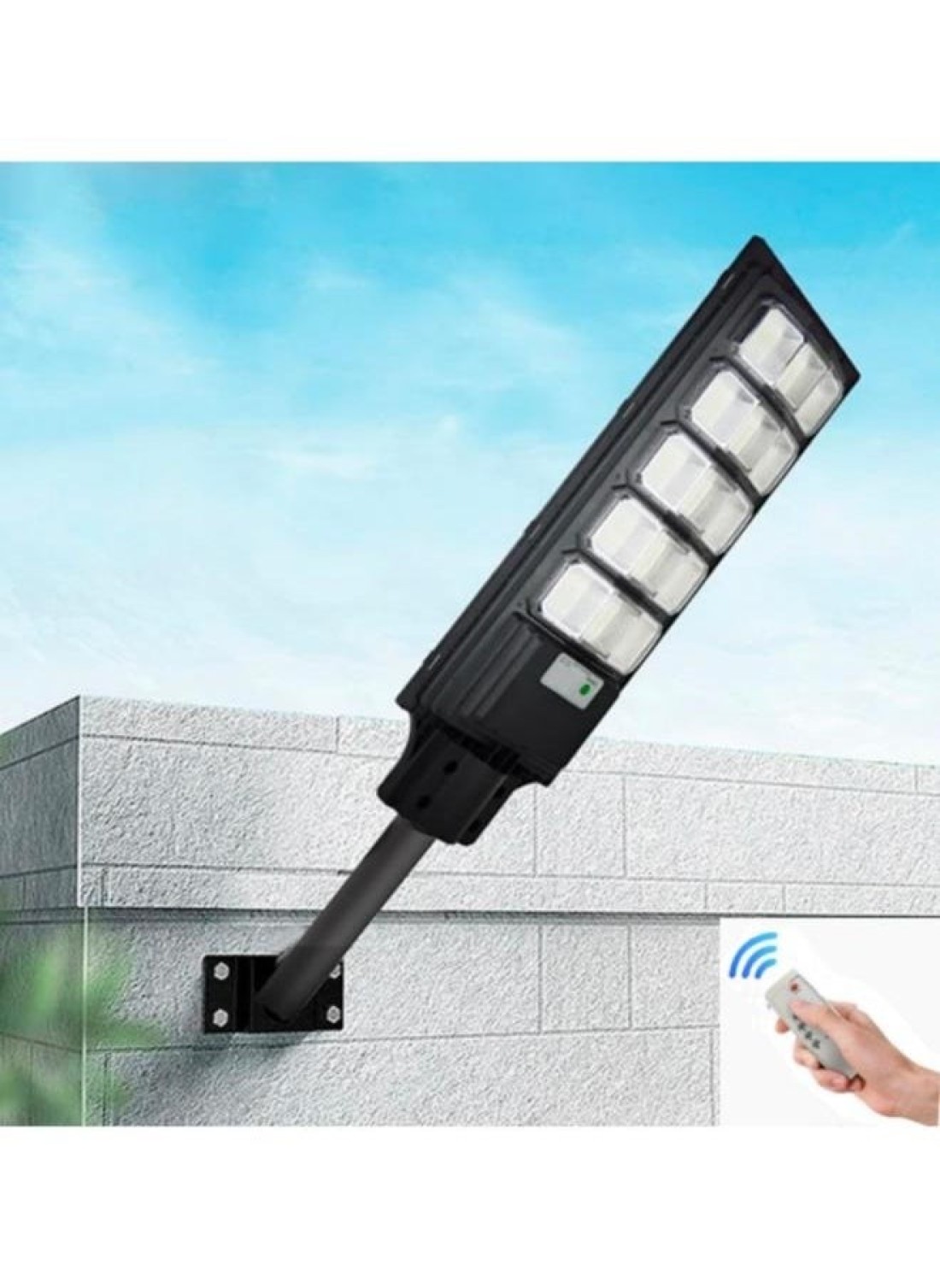Generic 1800W Solar Street Light For Outdoor Dusk To Dawn Daylight White Flood Endurance Lamps With IP67 Waterproof For Garden Patio Garage With Remote Control