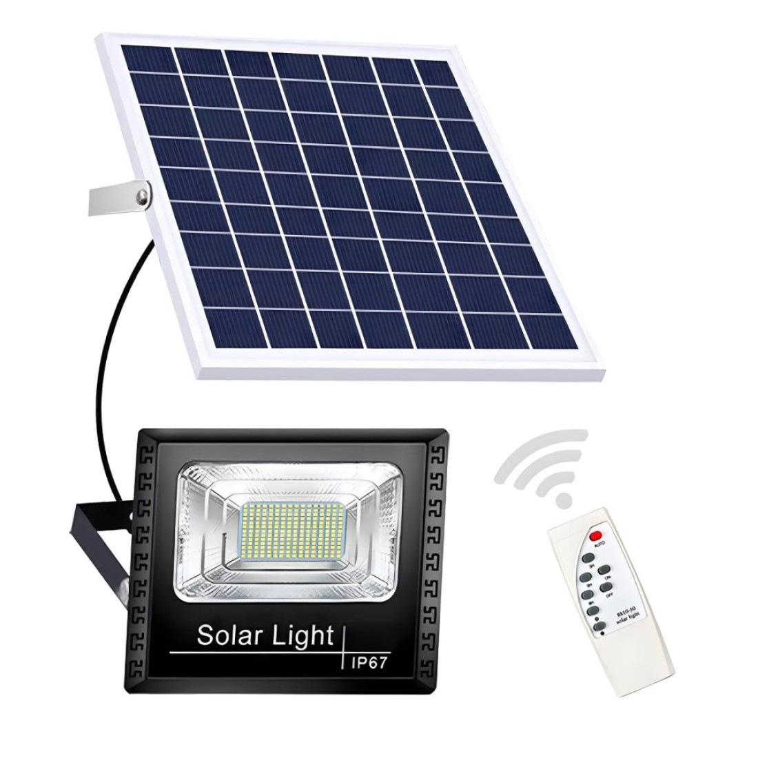 DuBom 100w to 800w 6000K Solar Flood Light Outdoor Remote IP67 Waterproof Solar Power Security Light Auto OnOff Dusk to Dawn for Yard Gazebo Shed Barn Porch Patio Garage Garden 100W