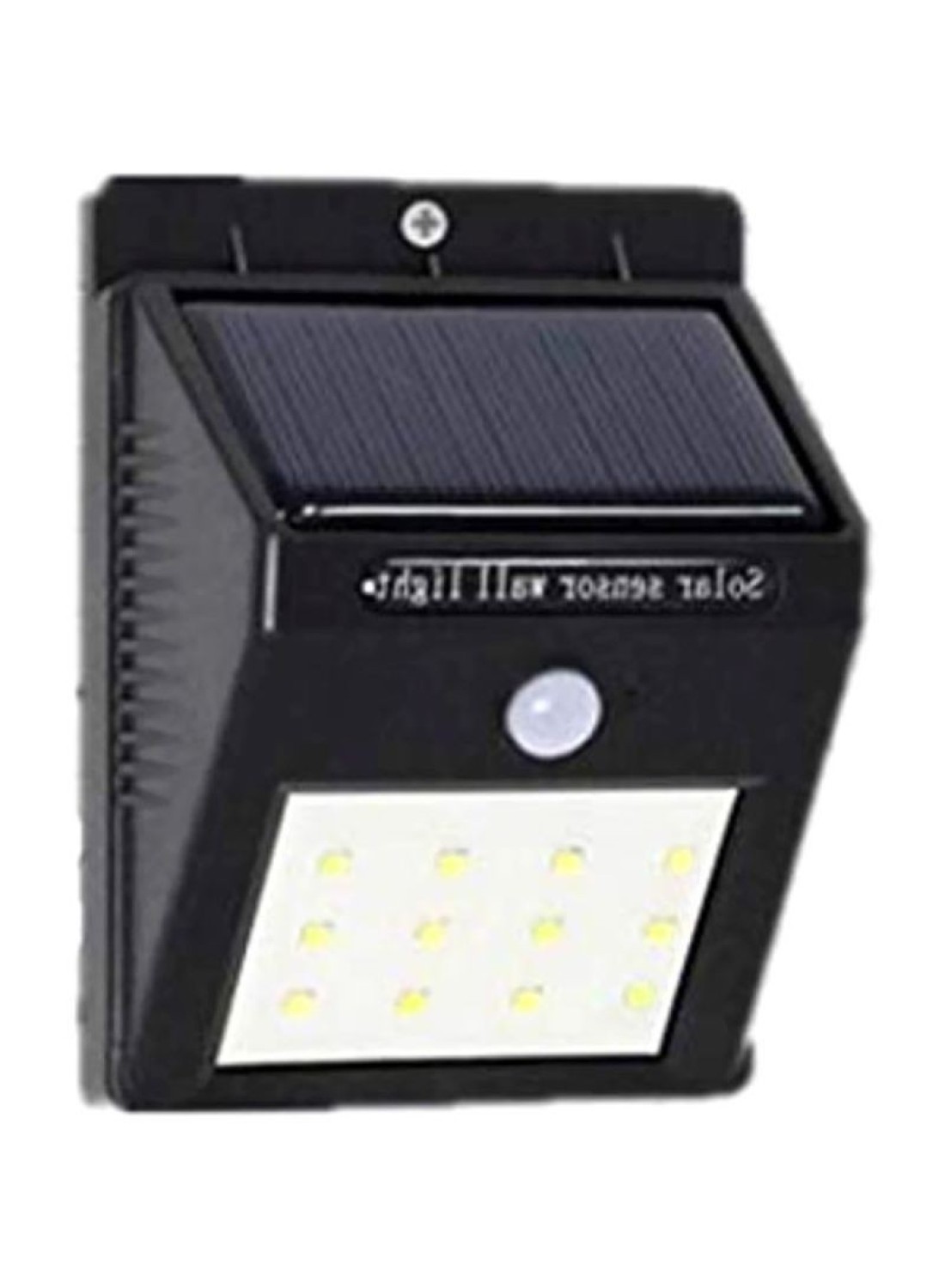 Generic - LED Solar Sensor Wall Light Black