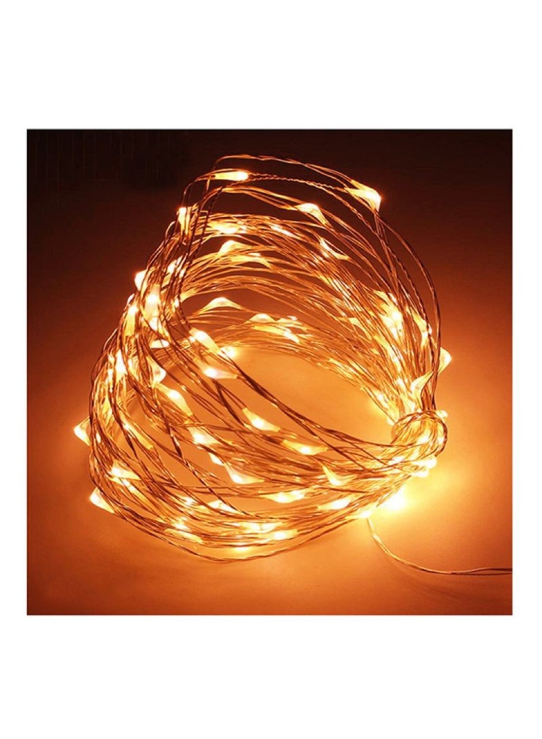 20 LED Outdoor Fairy Copper Wire Super bright Yard Lights Gold 2meter
