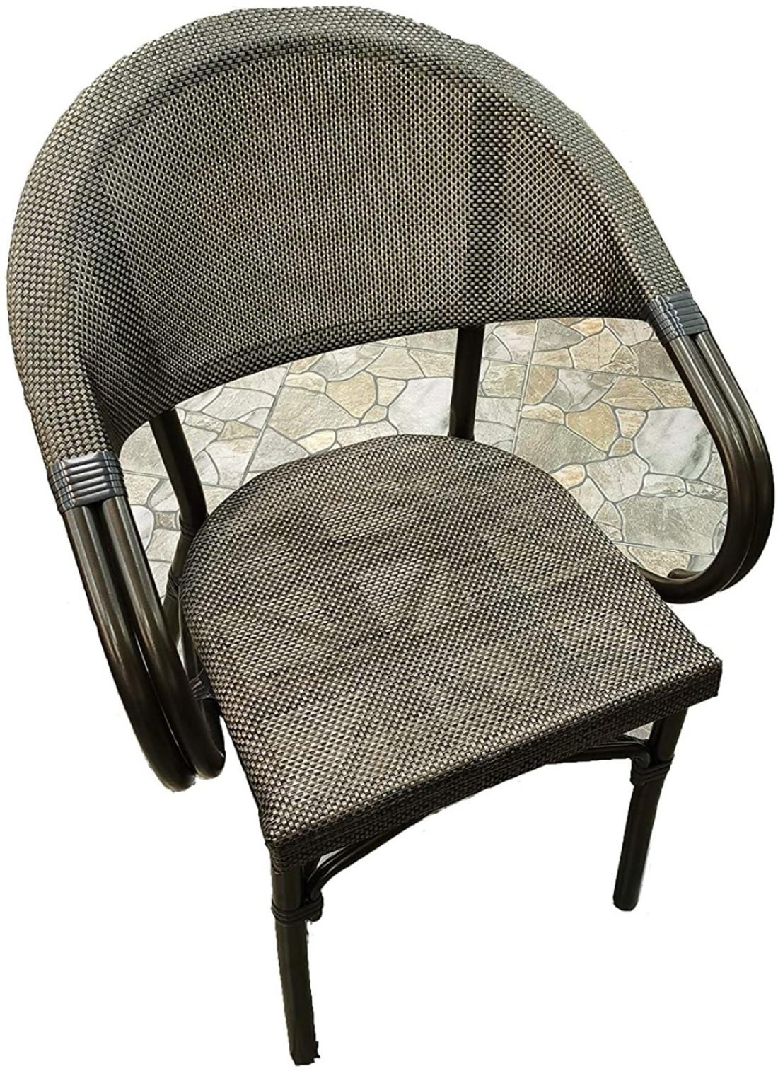 Generic Textilene Brown Chair for Restaurant Furniture Set 1 Piece Dining Set Balcony Set Outdoor Garden Furniture Sets