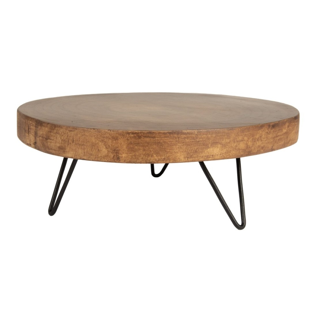 Creative CoOp Decorative Paulownia Wood Pedestal Dark Brown