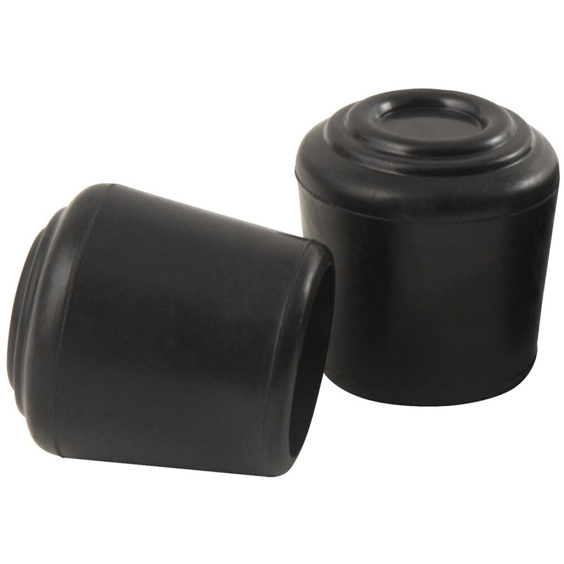 Softtouch 114 Inch Rubber Folding Metal Chair Leg Cap Replacement Black 2 Pieces