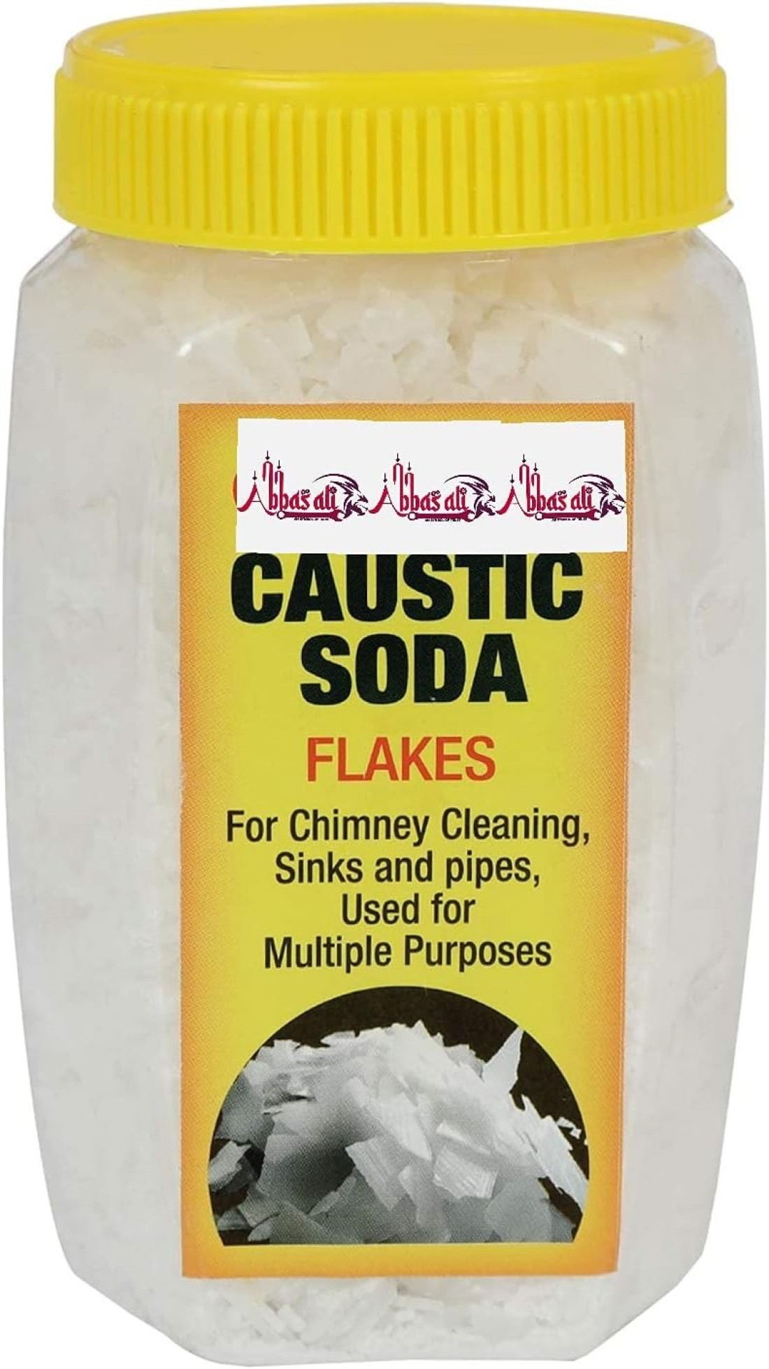 ABBASALI Pure Caustic Soda Flakes 1 Kg Sodium Hydroxide NaOH Soap Makeup Products Home Made Detergent Making Agent