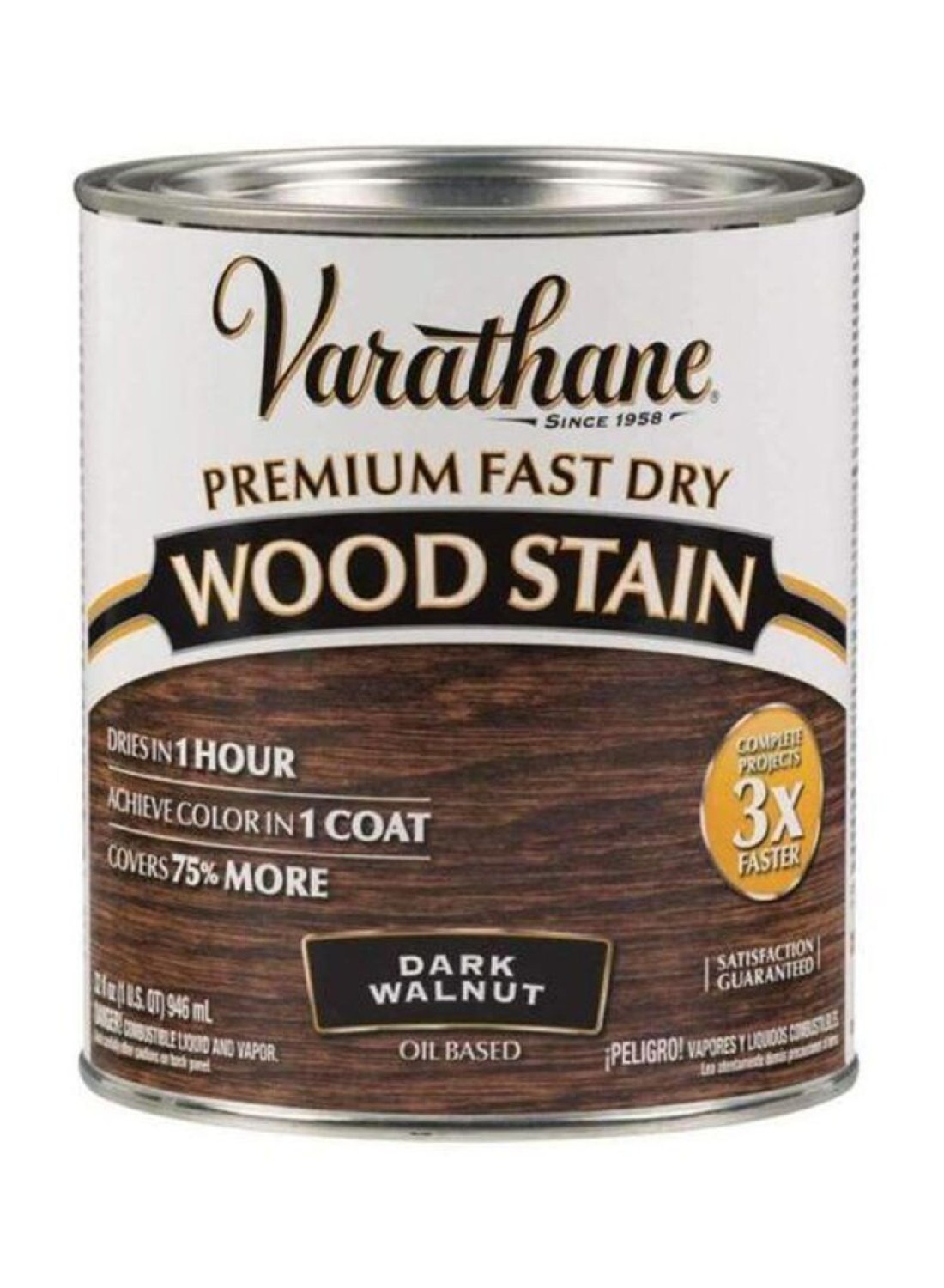 Varathane Premium Fast Dry Wood Stain Dark Walnut 946Ml