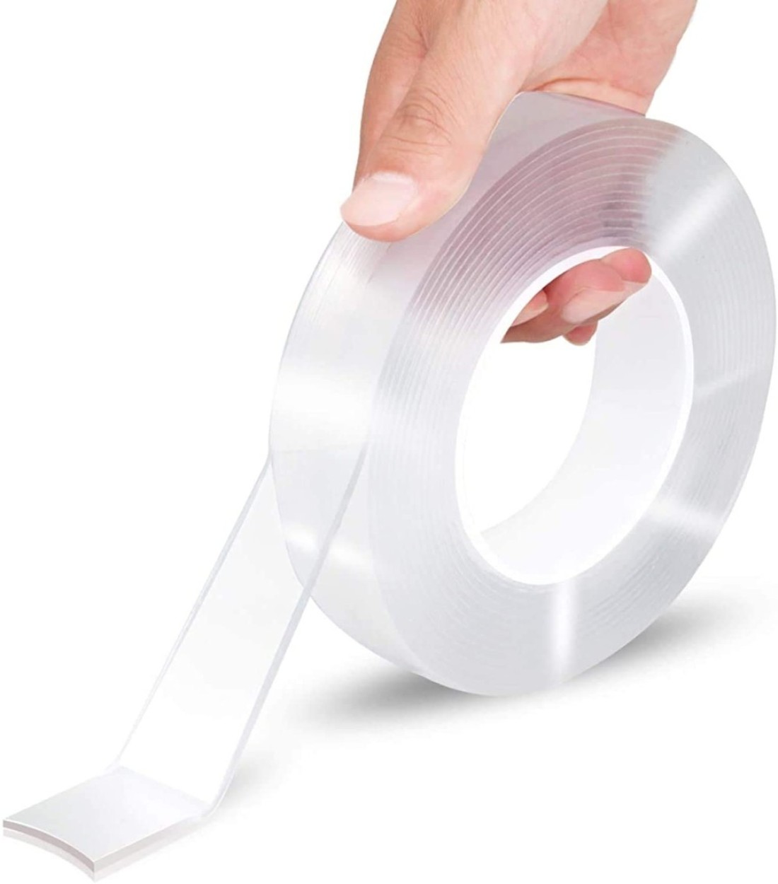Diker Double Sided Nano Tape Heavy Duty Multipurpose Wall Tape Adhesive Strips, Washable Strong Sticky Transparent Tape Gel Poster Carpet Tape For Paste Items, Household (9.84Ft/3M)