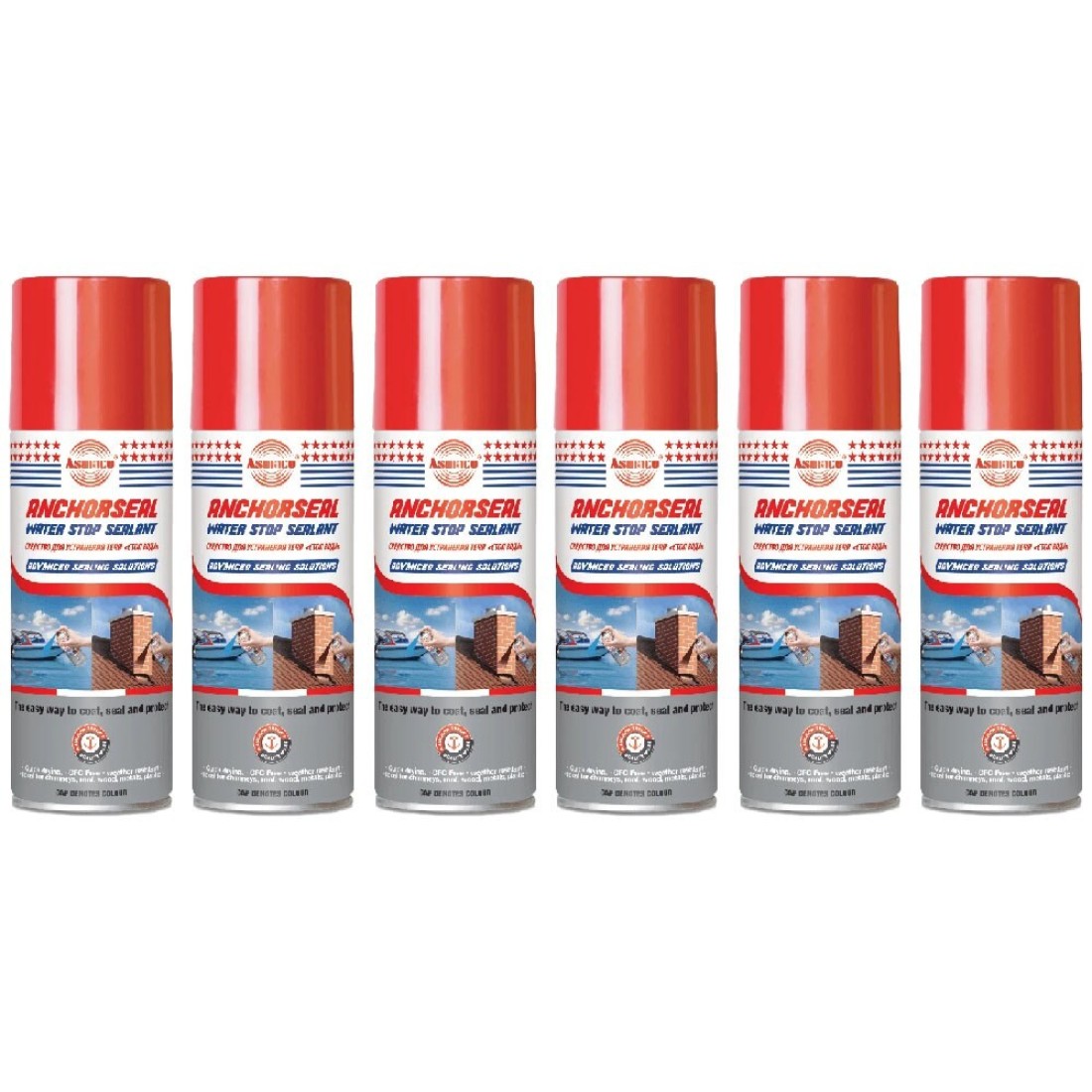 Asmaco Anchorseal Water Stop - White - 100 Ml - Set of 06