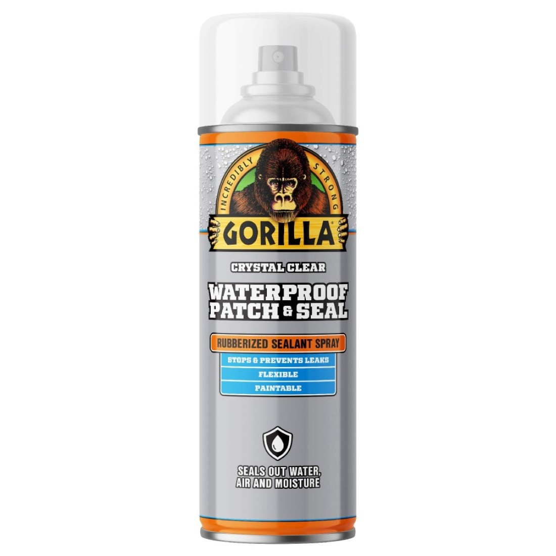 Gorilla Waterproof Patch &amp; Seal Rubberized Sealant Spray; Crystal Clear; 14oz (Pack of 1)