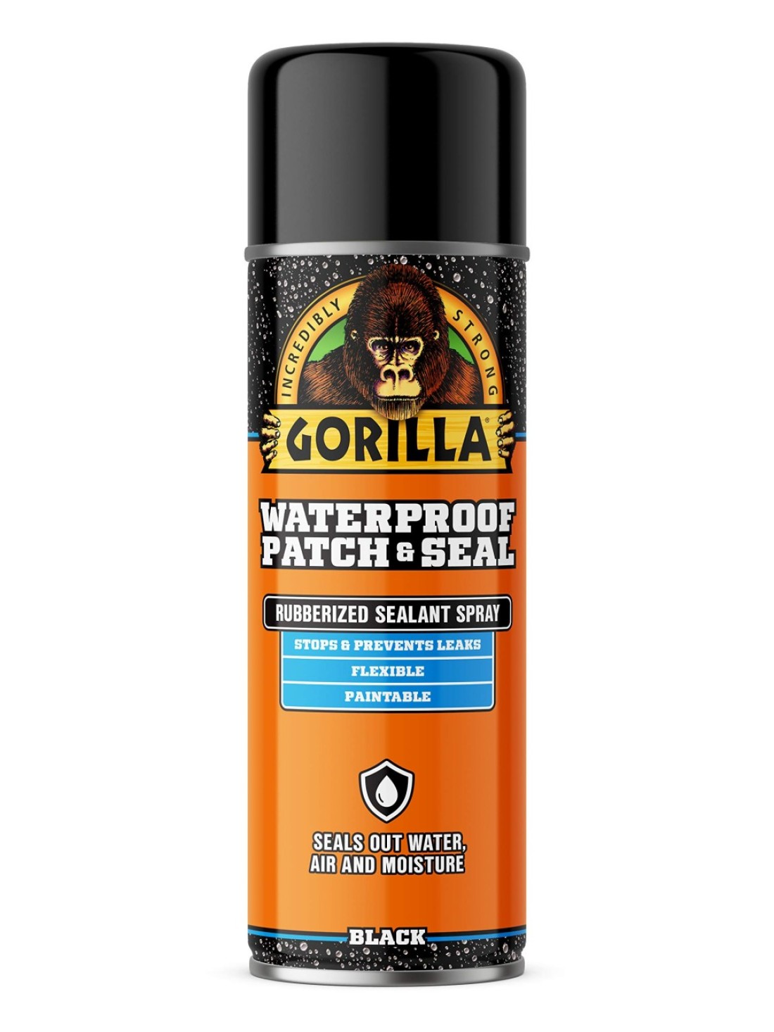 Gorilla Waterproof Patch &amp; Seal Rubberized Sealant Spray; Black; 16oz (Pack of 1)