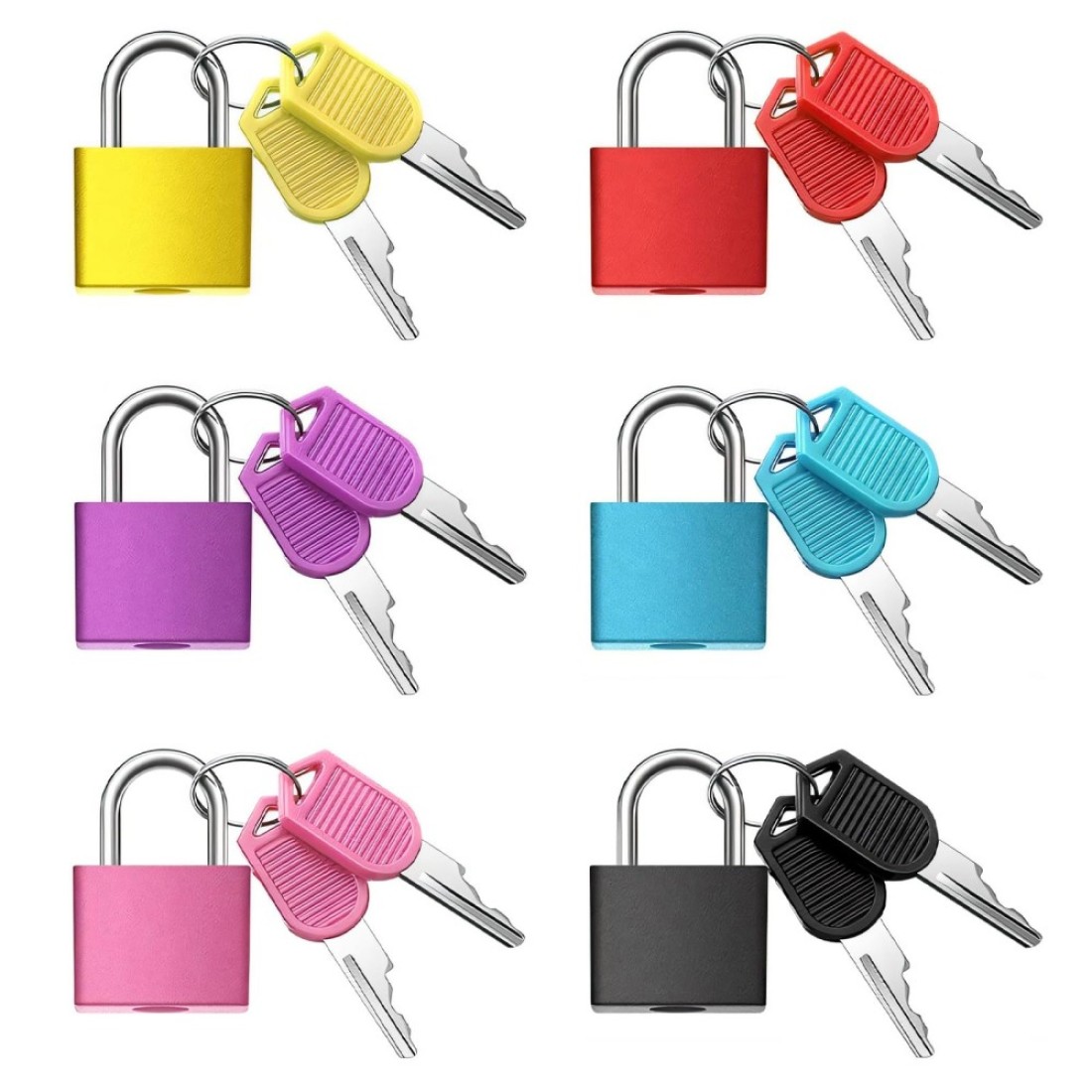 6 Pcs Luggage Locks with Keys, Suitcase Locks Mini Lock Metal Paddlock for Backpack, Applicable to School Locker Lock Gym