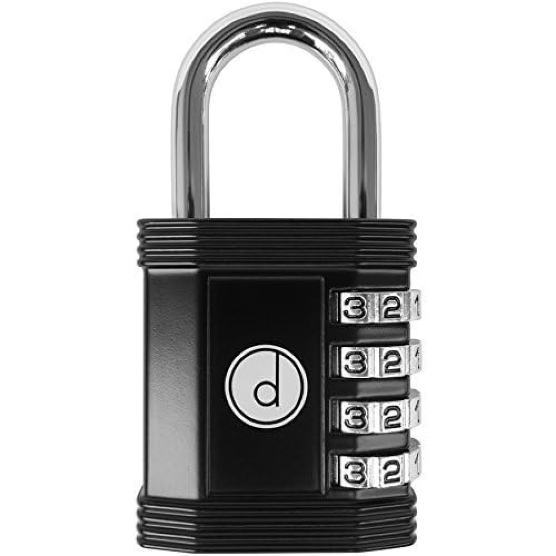Padlock Combination Lock 4 Digit for Gym Lock School Locker Lock Outdoor Gate Fence and Storage Combo Lock Locks for Lockers Weatherproof Metal Keyless Easy to Set Resettable Black