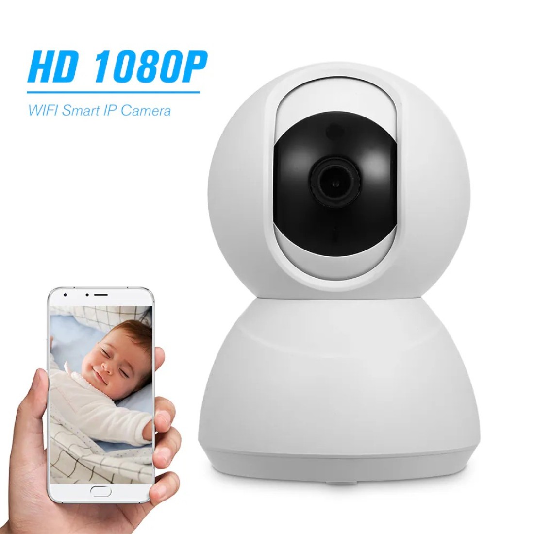 Generic-1080P WiFi Camera Smart IP Camera Baby Monitor Wireless Cam for Baby/Nanny/Elder/Dog/Pets Monitoring with APP, Pan/Tilt, 2-way Audio, Motion Detection Tracking CCTV Home Security Surveillance