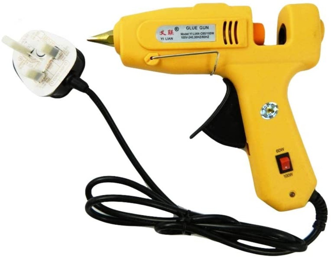 Generic Beautiful Corded Glue-Gun 60-100W -Yellow- (Pack Of 1 Unit)
