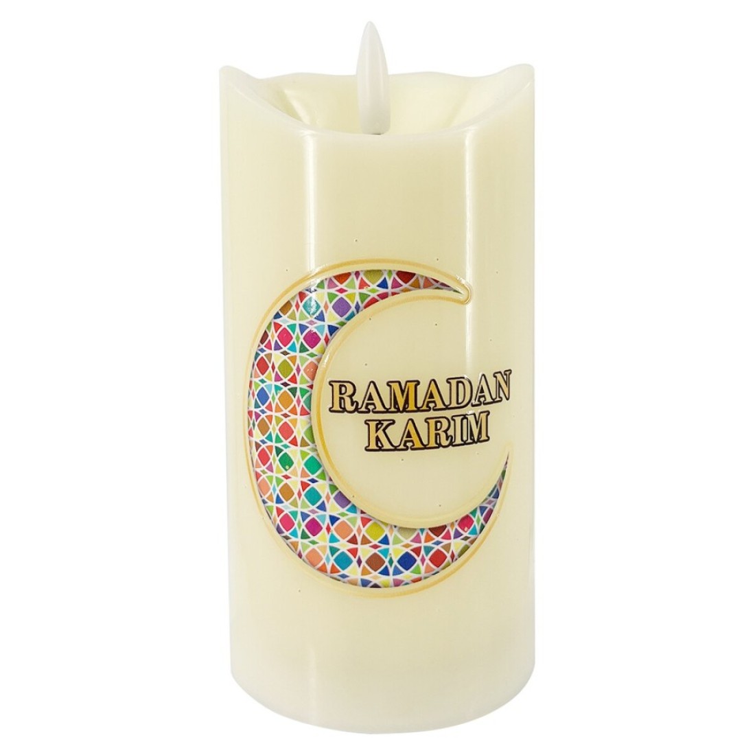 Ramadan Kareem Decorated LED Candle 7.5x15cm