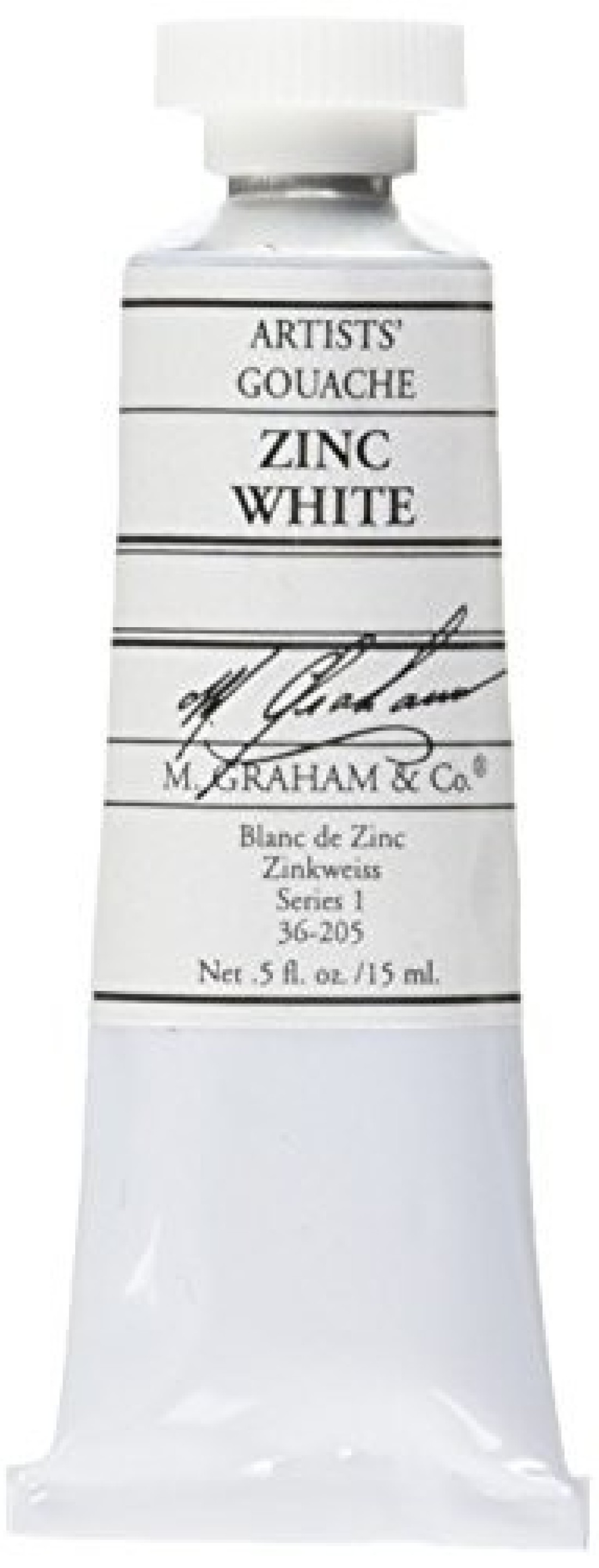 M Graham 12Ounce Tube Gouache Paint Zinc White