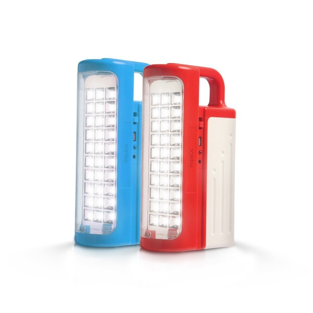 مجموعة مصابيح يدوية LED قابلة لإعادة الشحن من إيمبكس - 2 قطعة عاكس ثلاثي الأبعاد 10-60 ساعة وظيفة بنك الطاقة شحن الألواح الشمسية زجاج PG غير قابل للكسر