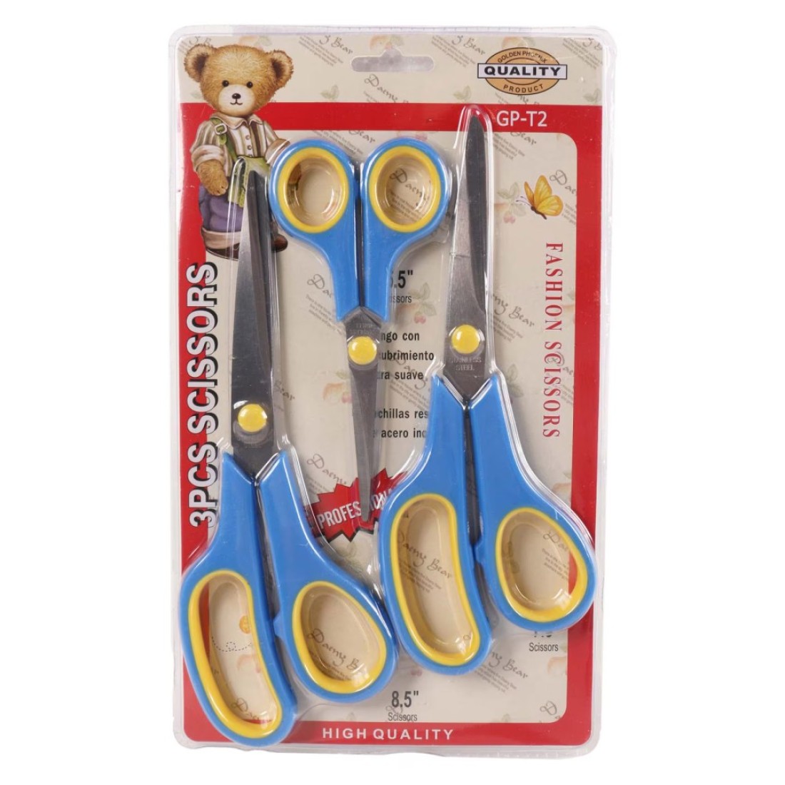 Golden Phoenix Fashion Scissors 5.5inch 7.5inch and 8.5inch 3 PCS