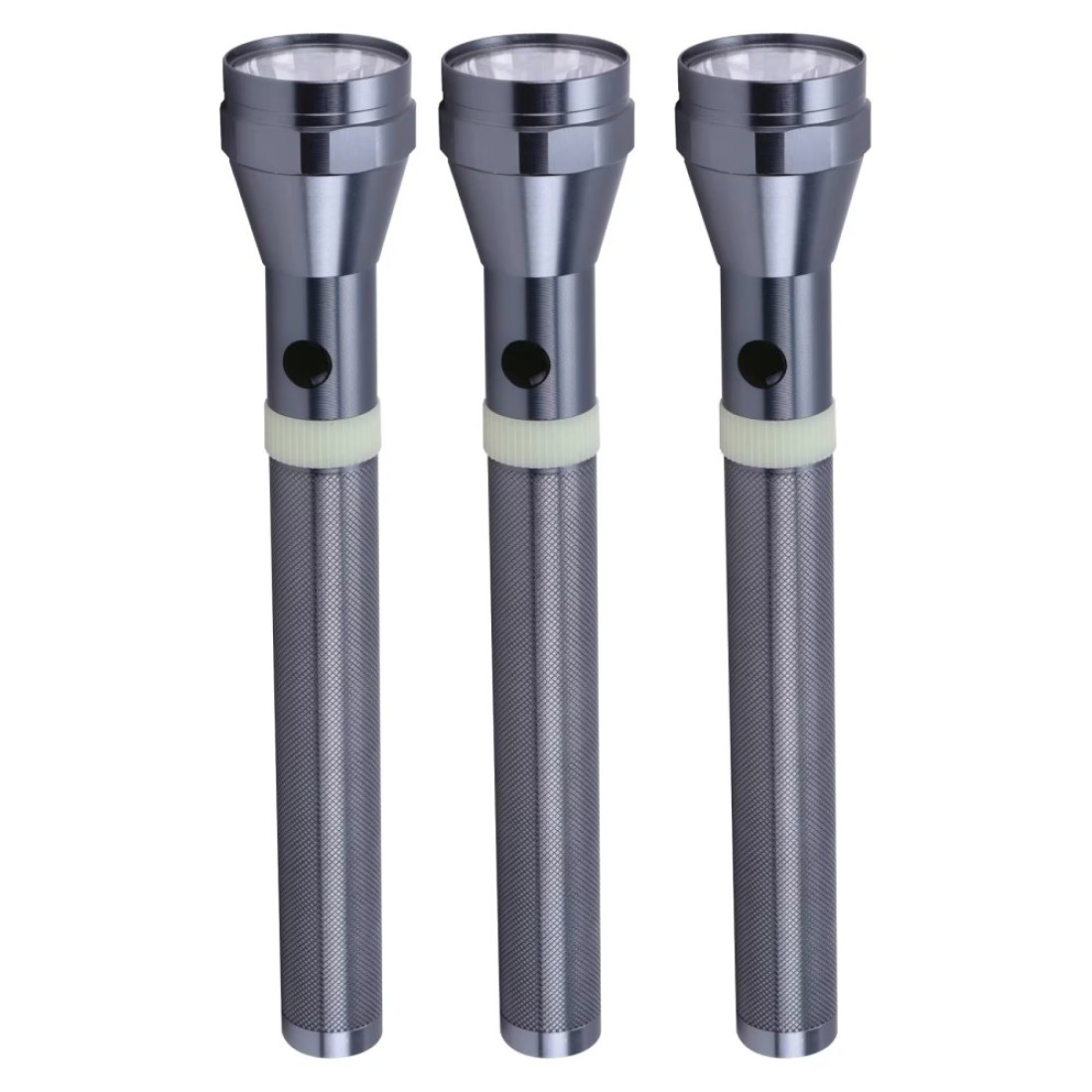 Expert Rechargeable LED Torch Light EX-0141 Silver 3 PCS