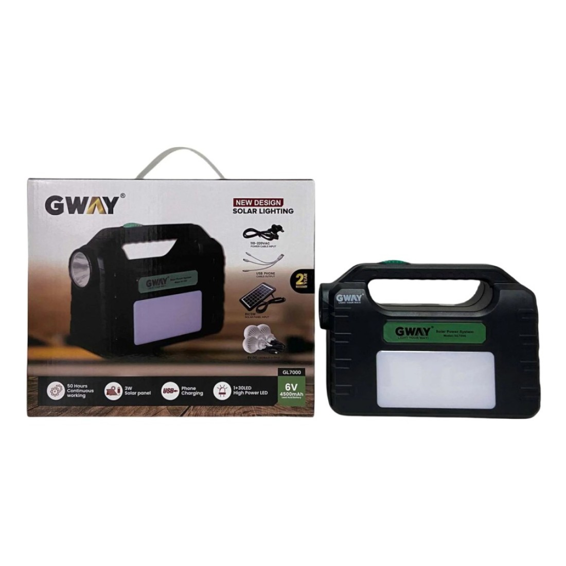 GWay USB Rechargeable 31 LED Emergency Solar Light 6V 4500mAh