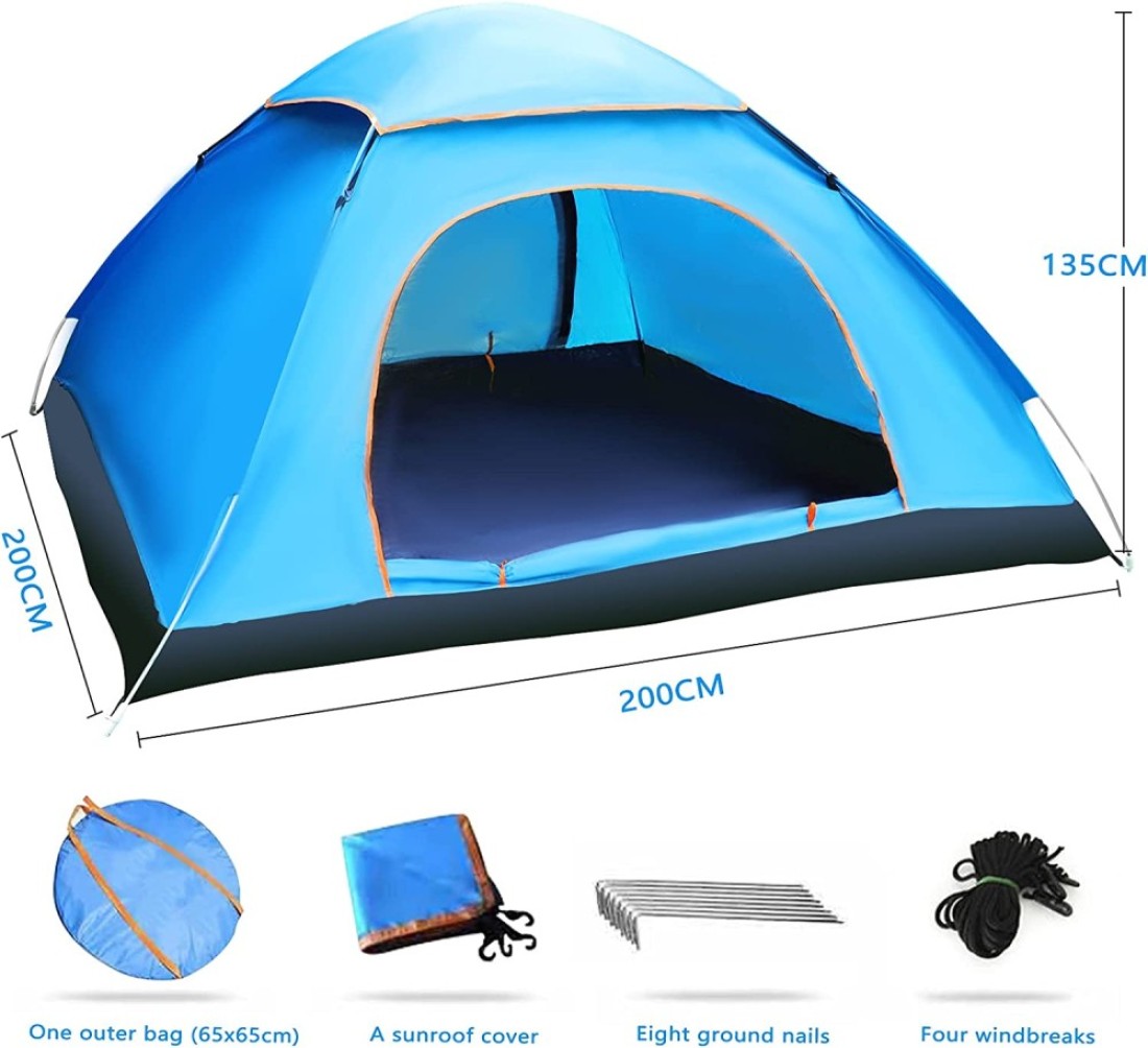 Camping/Dome/Outdoor Family Tent - Waterproof Tent with Carry Bag for 3-4 Person