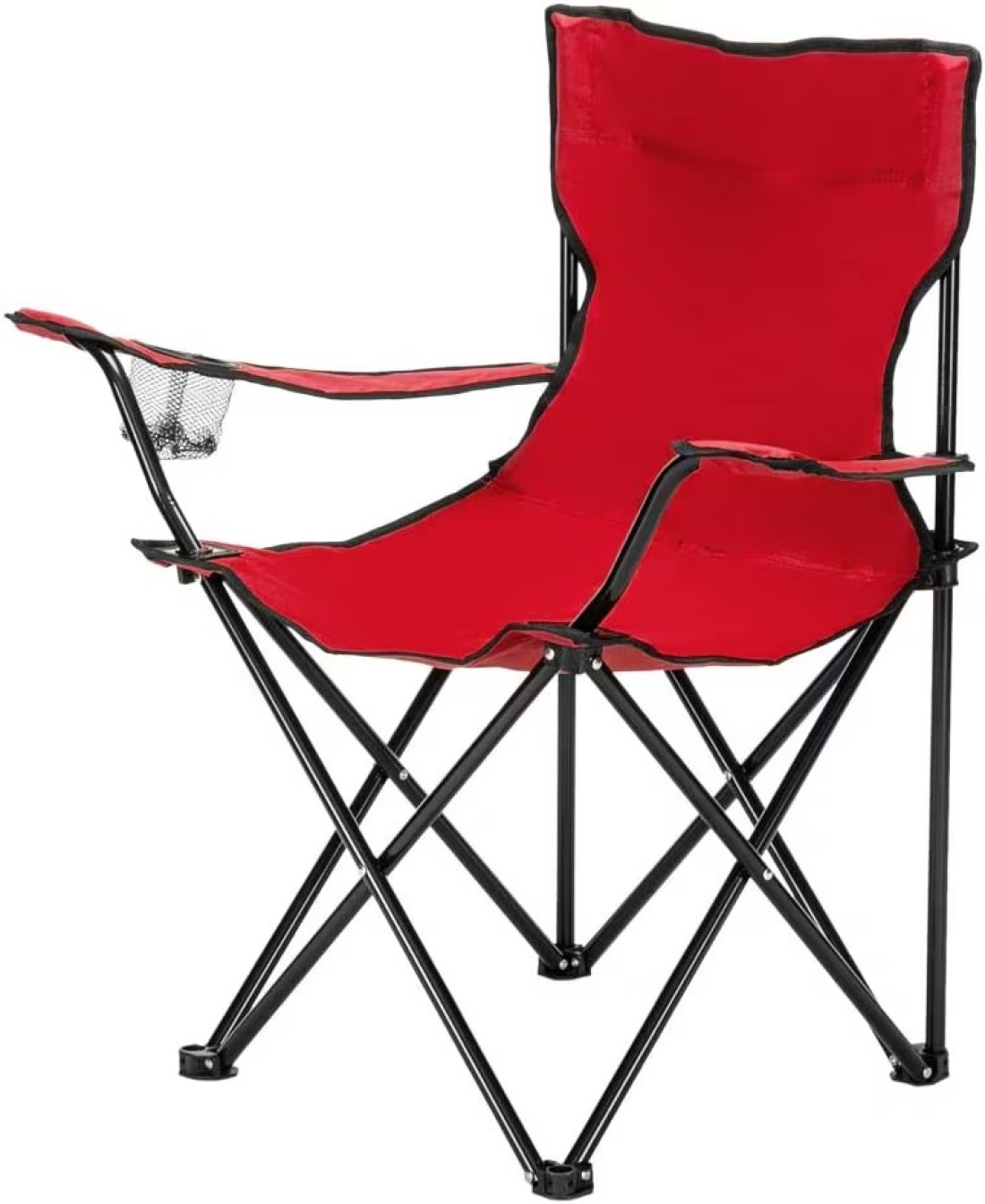 Rubik Folding Beach Chair Foldable Camping Chair with Carry Bag for Adult, Lightweight Folding High Back Camping Chair for Outdoor Camp Beach (Red)