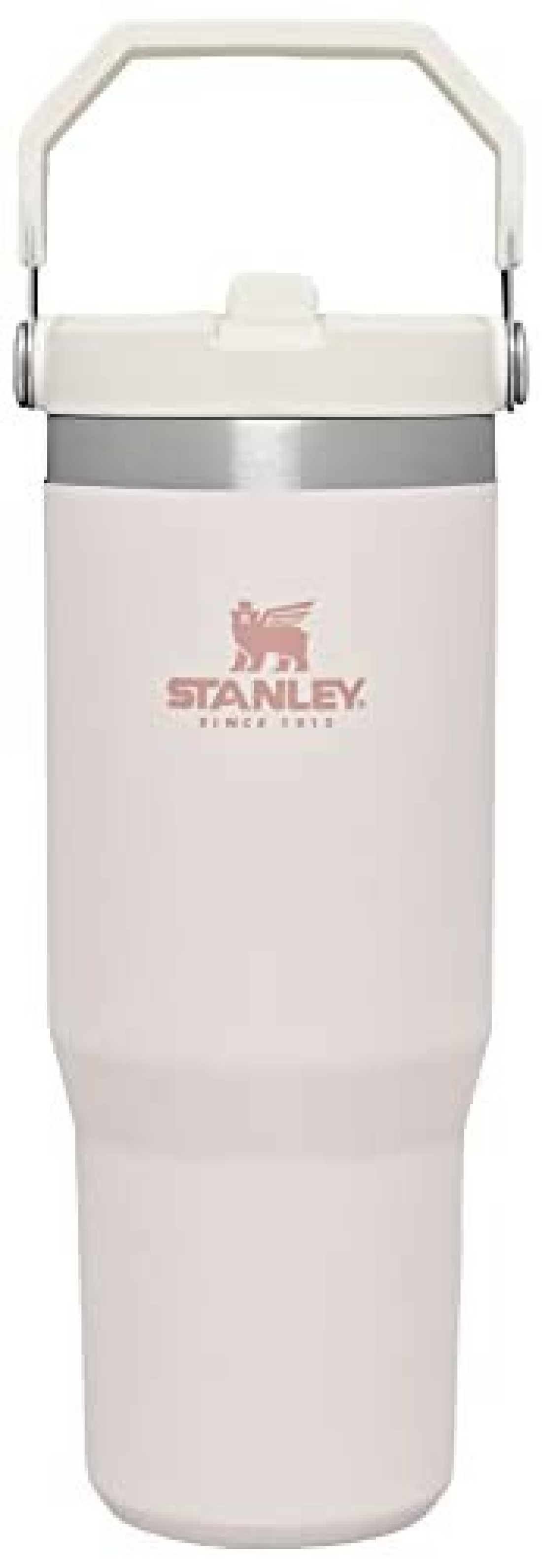 STANLEY IceFlow Stainless Steel Tumbler with Straw Vacuum Insulated Water Bottle for Home Office or Car Reusable Cup Leakproof Flip Cold 12 Hours Iced 2 Days Rose Quartz 30oz