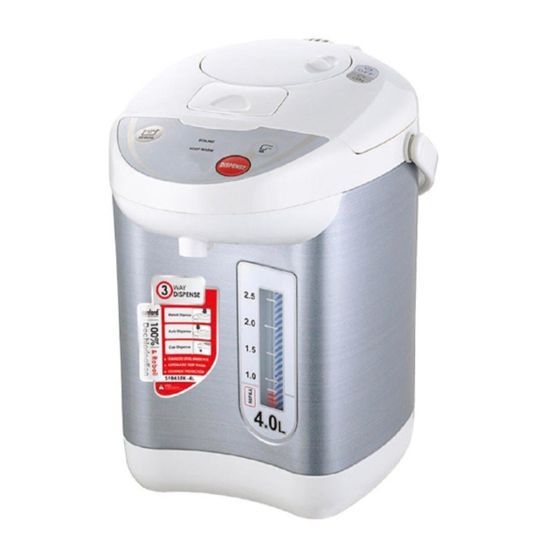 Sprintee Automatic Thermo Flask with 3-Way Dispense 4L, Keep Warm Function, Electric Hot Water Dispenser for Tea, Coffee, and Beverages
