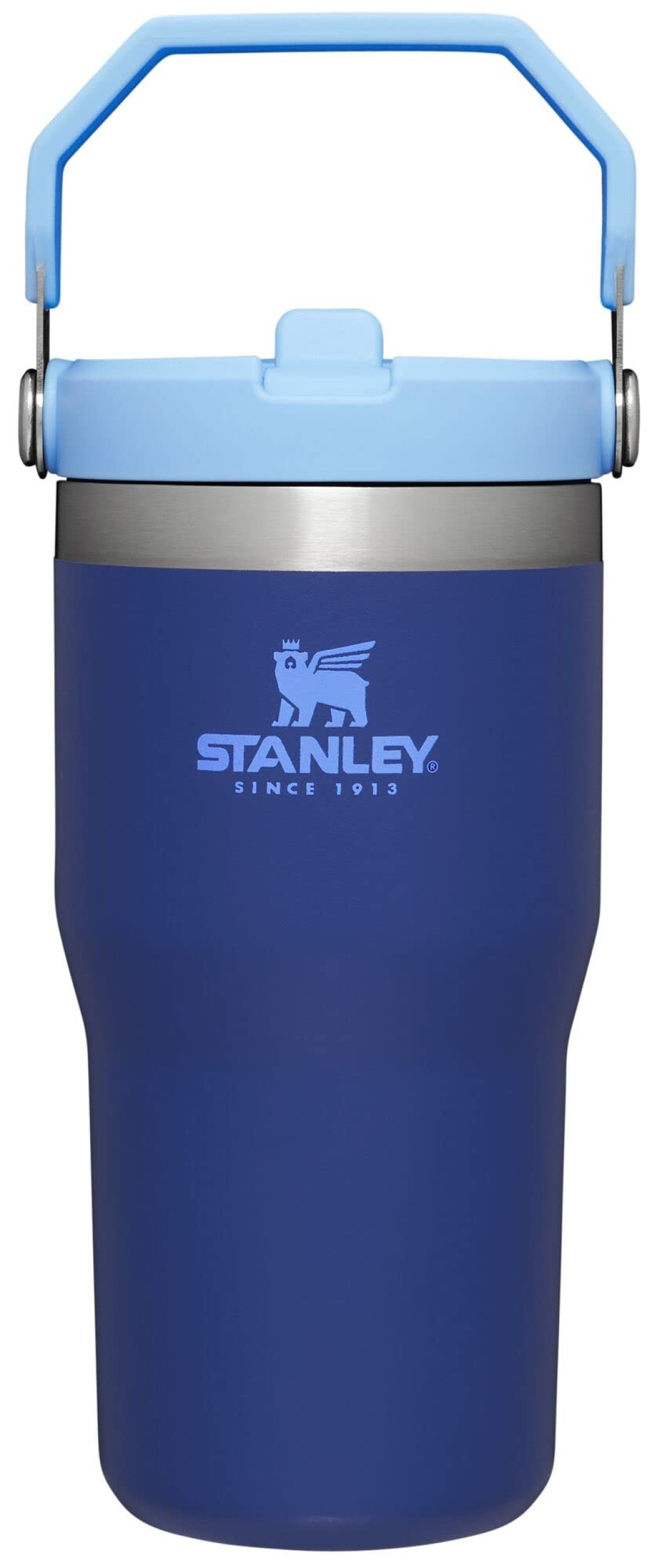 Stanley IceFlow Stainless Steel Tumbler - Vacuum Insulated Water Bottle for Home, Office or Car Reusable Cup with Straw Leak Resistant Flip Cold for 12 Hours or Iced for 2 Days, Lapis, 20OZ