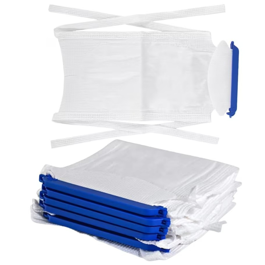 Refillable Ice Bags with Clamp Closure Pack of 5 Large 612 x 14 Reusable Easy Filling Hospital Icepack with Soft Outer Covering and Leak Resistant Inner Layer Vakly First Aid Kit Guide 5