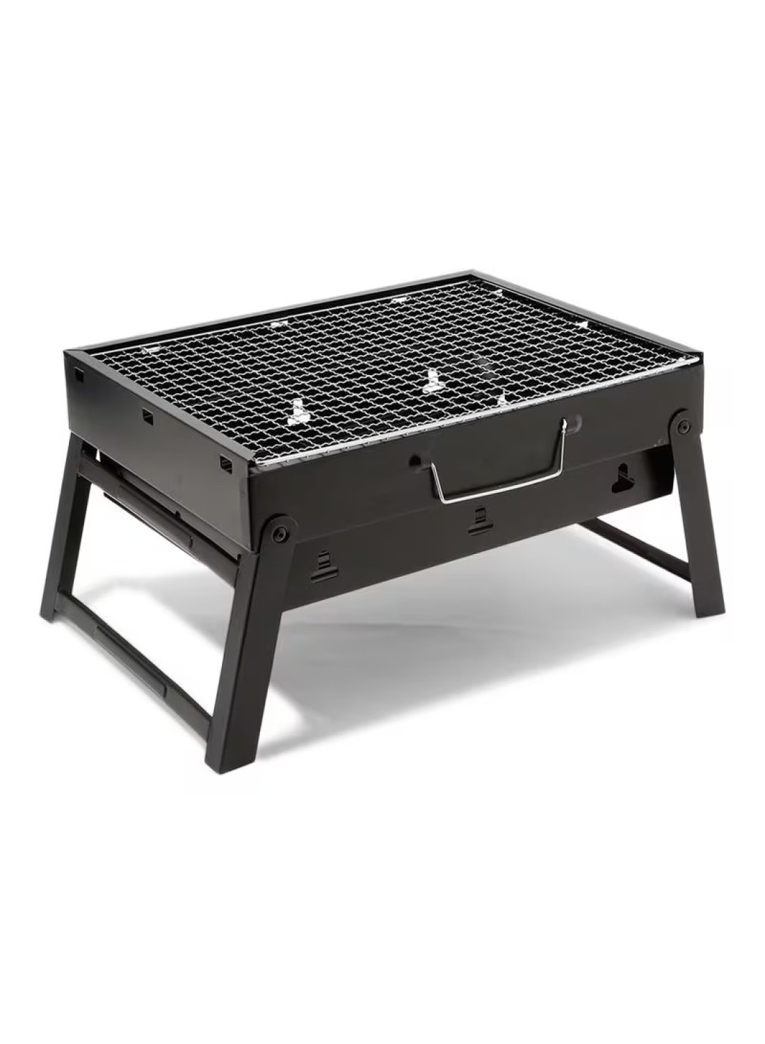 Generic Portable Barbeque Charcoal Grill Black/Silver 360x105x280mm