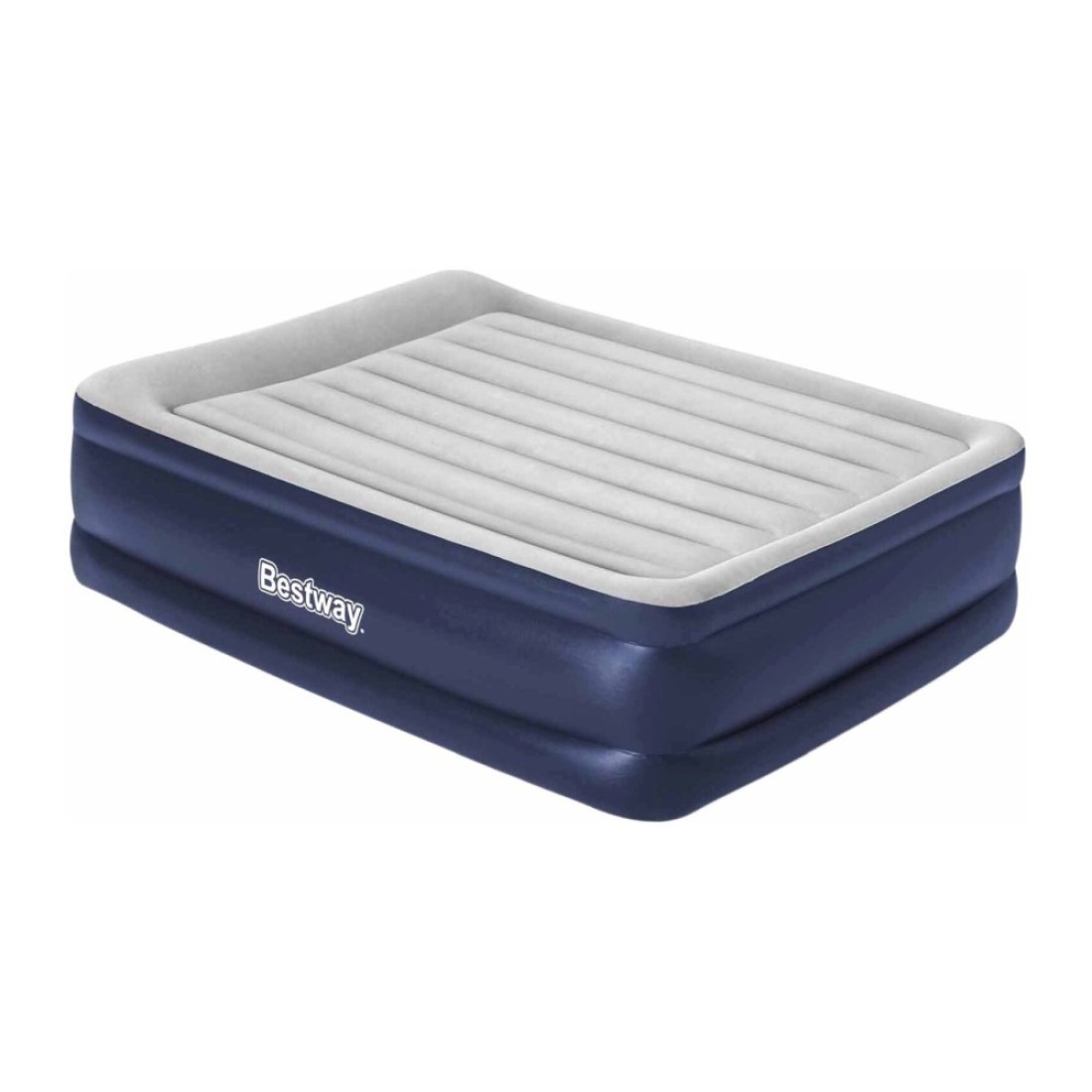Bestway Queen Airbed With AC Pump Blue 203x152x56cm