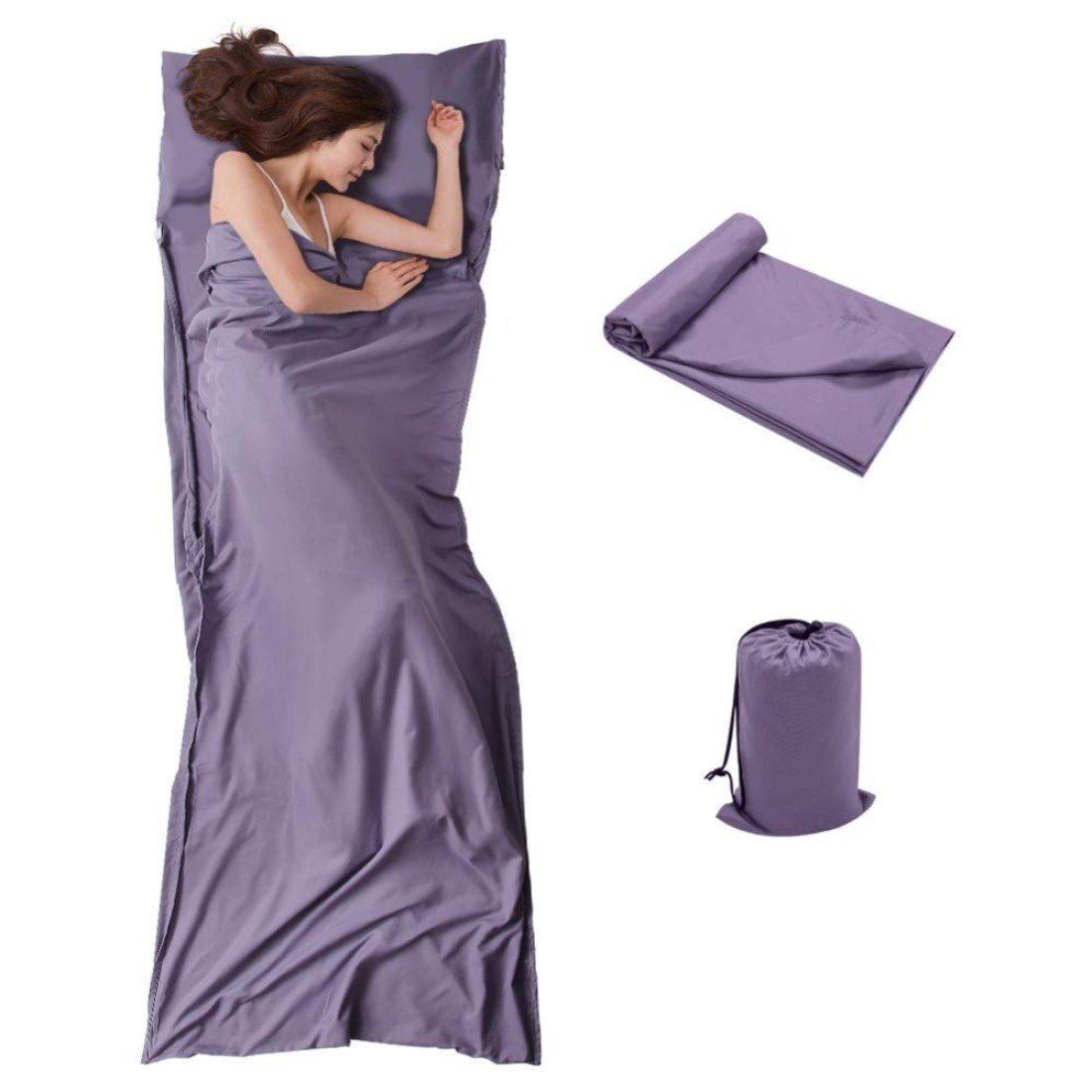 OTDEST Travel and Camping Sheet Sleeping Bag Liner Lightweight Compact and Portable Adult Sleeping Bag Ideal for TravelingHostels and Camping