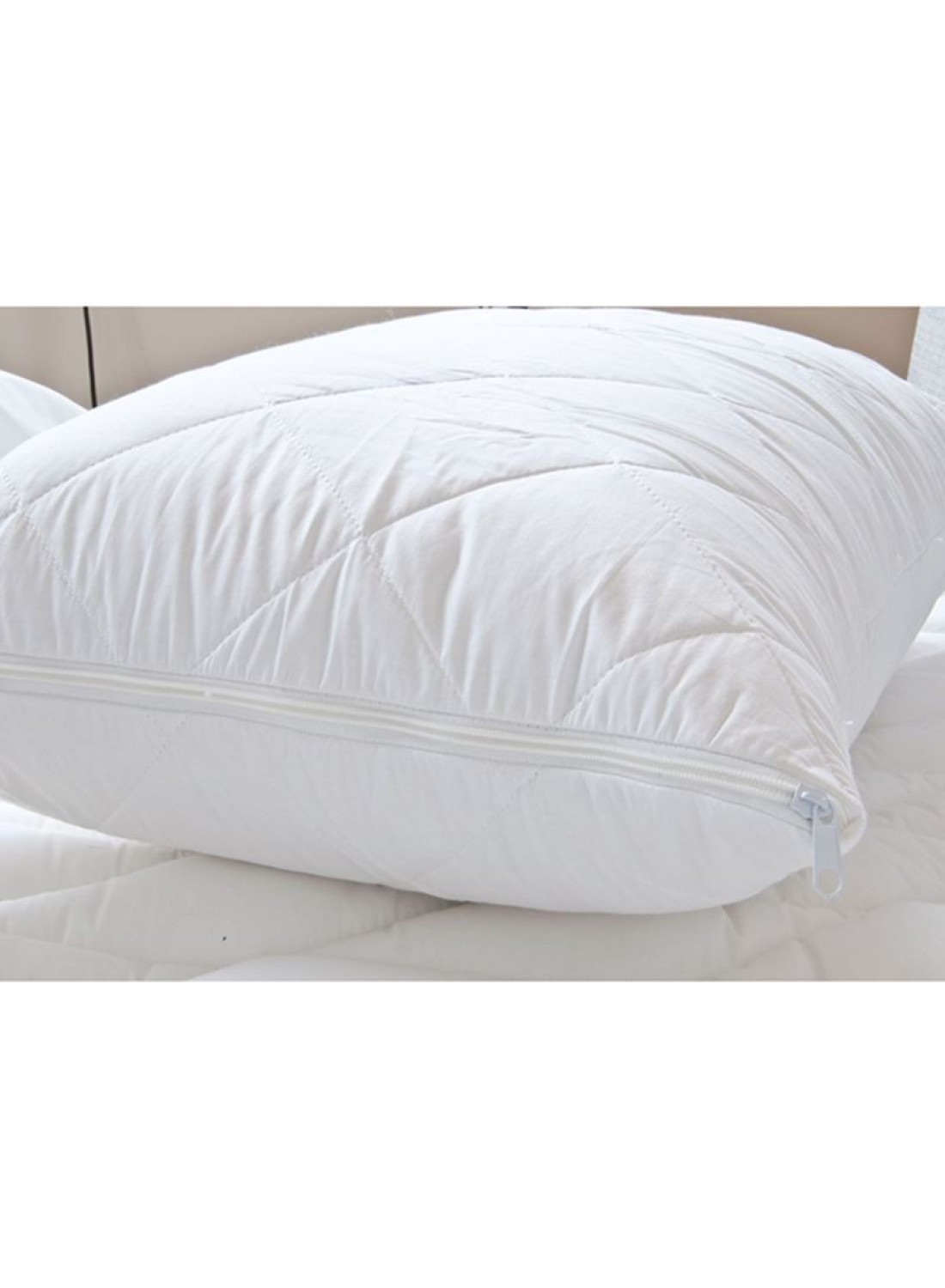 Generic - Regency - Quilted Pillow Protector 2pcs Set Cotton Blend White 50x75 cm