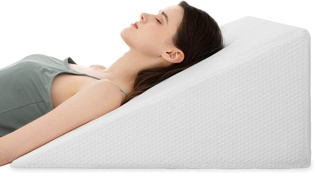 Vital Orthopedic Bed Wedge Pillow With HD Foam Top Elevation For Sleeping, Acid Reflux, Heartburn, Anti Snoring And Gerd Pillow - Ideal For Neck Pain, Back Support (W 65 X L 65 Cm, Standard: 8&amp;quot;)