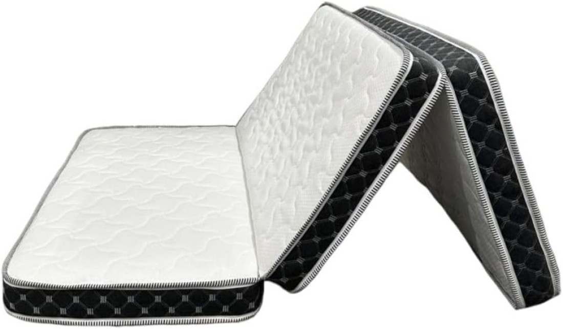 Comfy Portable White Satin 180x90x10cm Medicated Folding Mattress with Black Border