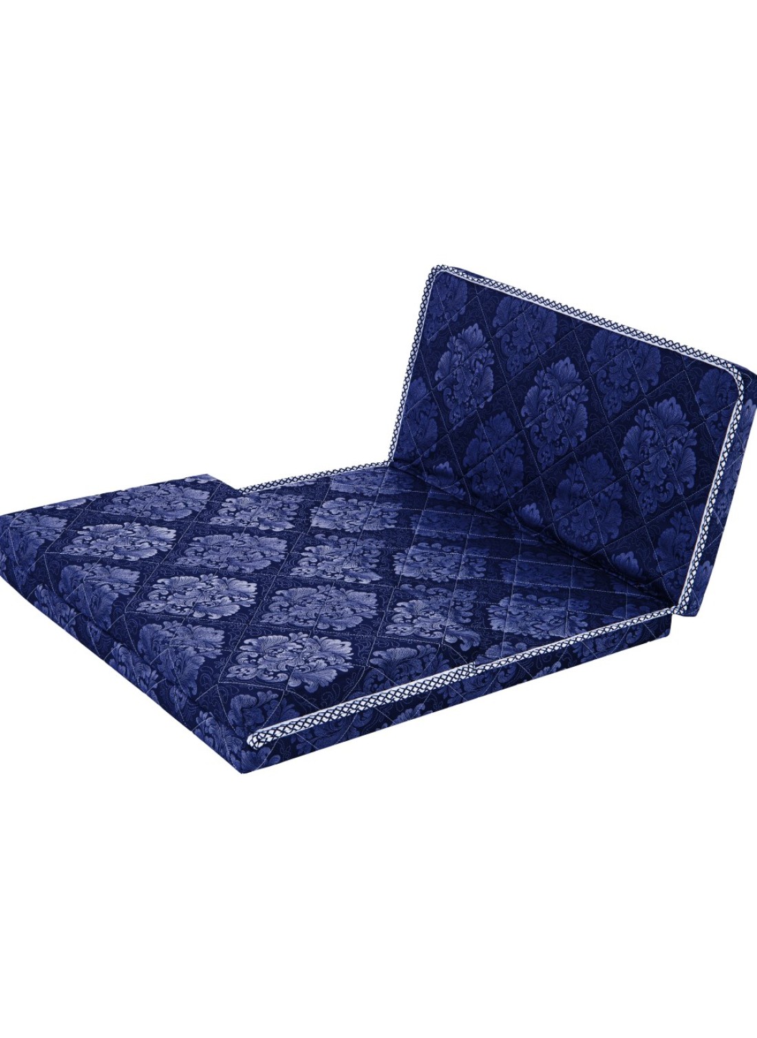 COMFY FOLDING MEDICATED GUEST FLORAL PREMIUM QUALITY PORTABLE FOLDING MATTRES - BLUE